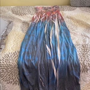 Strapless maxi dress